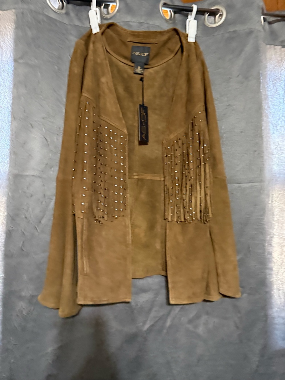 Brown Suede Fringe Jacket for Women